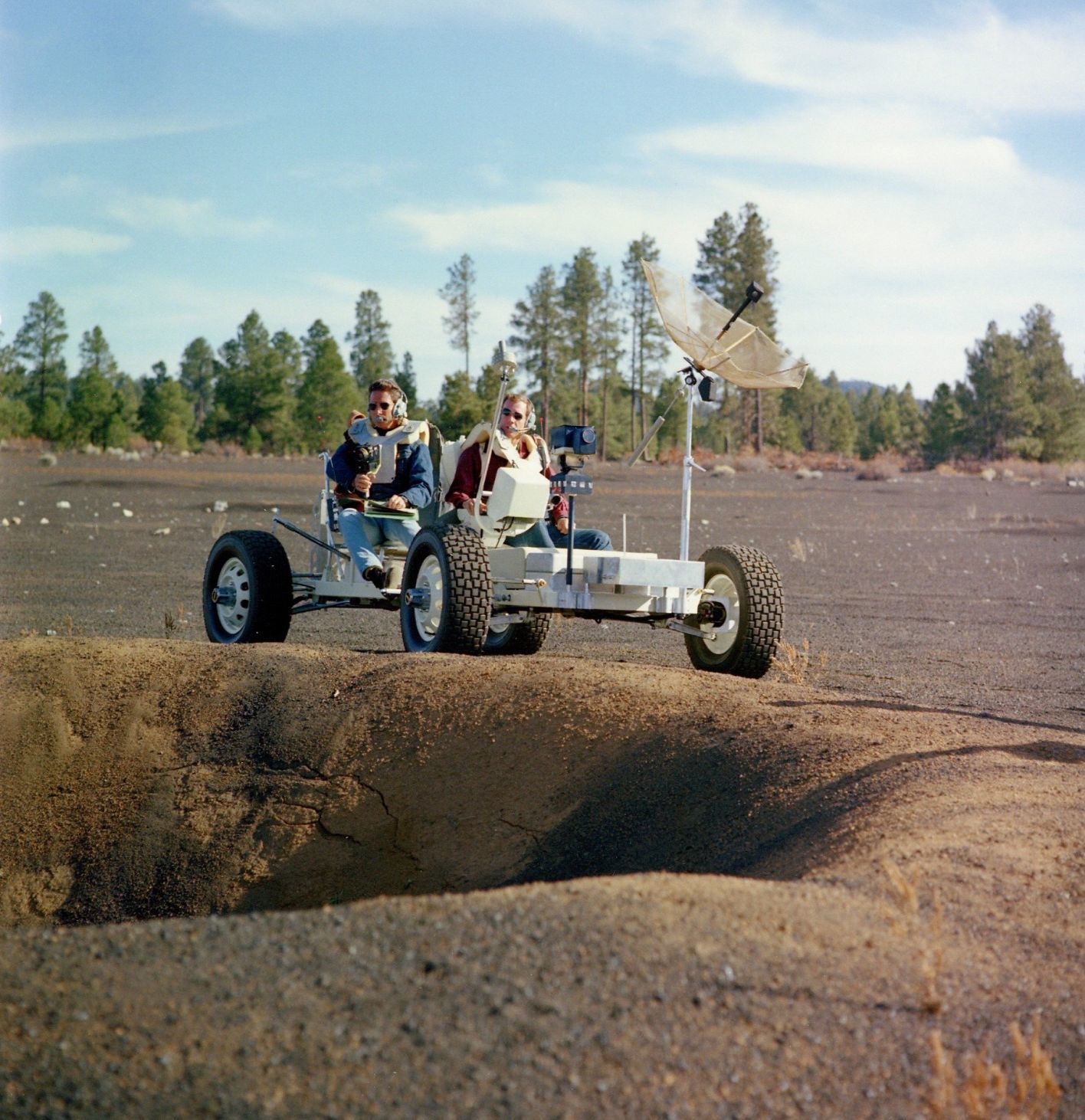 Apollo 15 astronauts train at Cinder Lakes